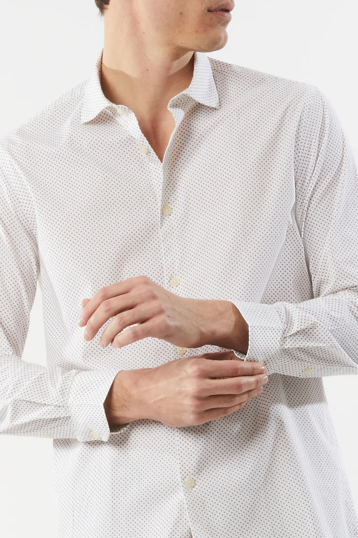 Camicia regular fit microfantasia