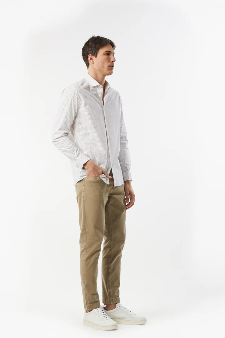 Camicia regular fit microfantasia