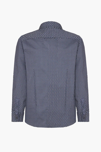 Camicia regular fit microfantasia sorbino blu