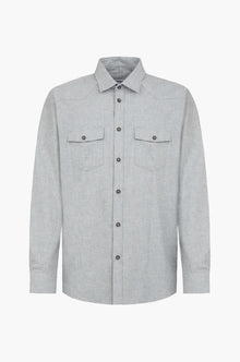 Camicia comfort fit Western Sorbino grigio