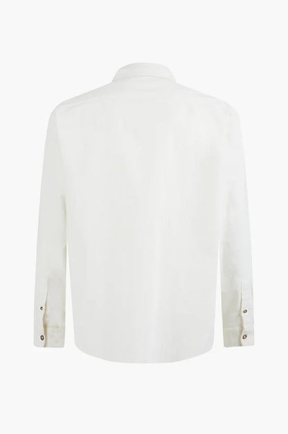 Camicia regular fit in velluto white