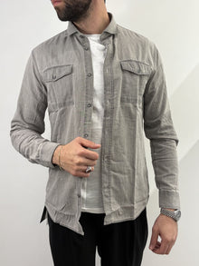 Camicia hamaki-ho in cotone grigio
