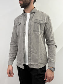 Camicia hamaki-ho in cotone grigio