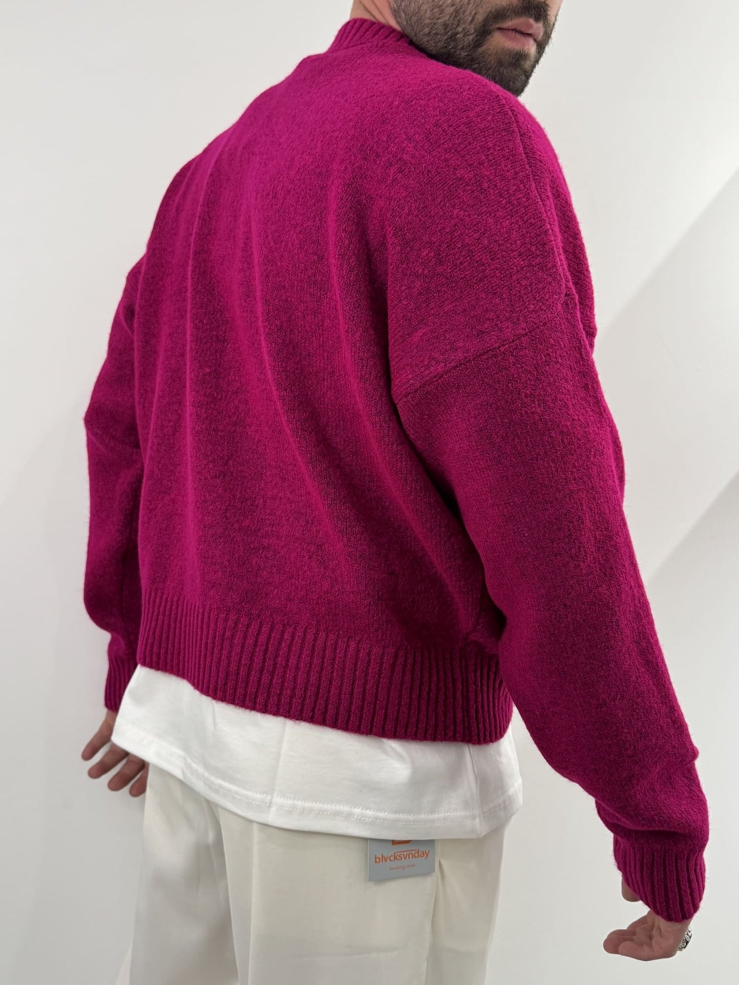 Maglione  Blacksvnday boxi fit fucsia