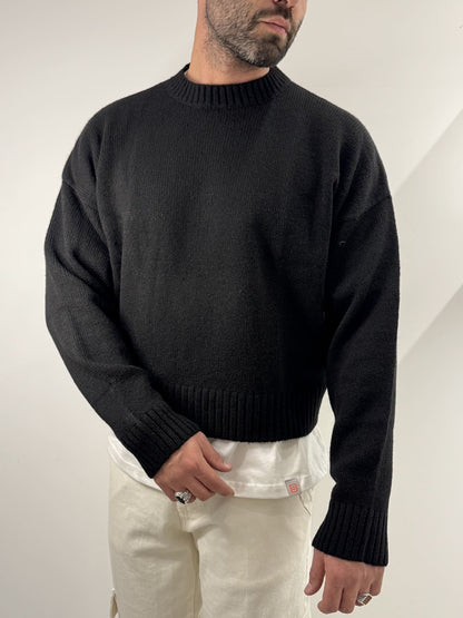 Maglione  Blacksvnday boxi fit nero