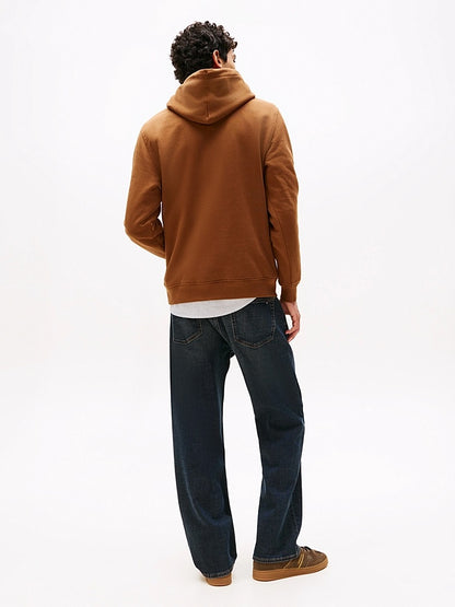 Felpa con cappuccio e logo lineare ricamato Tommy Jeans