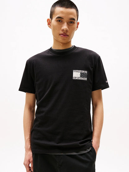 T-shirt con logo paisley sul retro Tommy Jeans