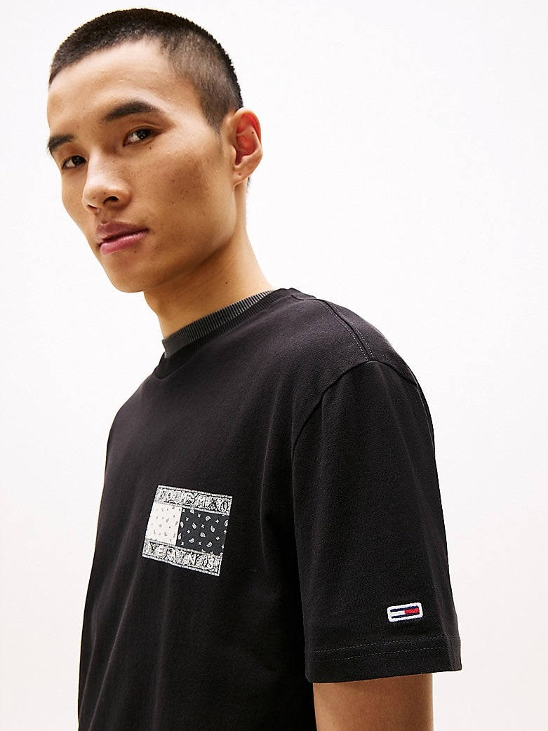 T-shirt con logo paisley sul retro Tommy Jeans