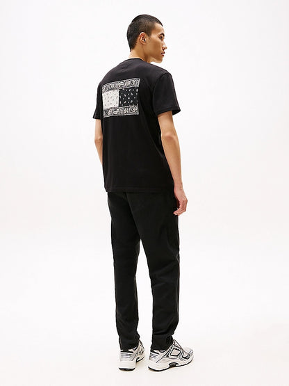 T-shirt con logo paisley sul retro