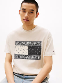 T-shirt relaxed fit con logo paisley