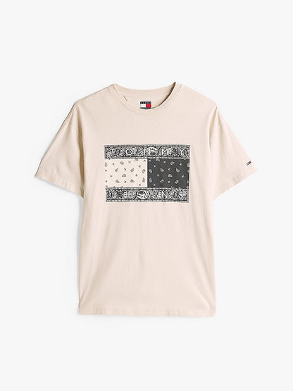 T-shirt relaxed fit con logo paisley