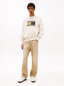 Felpa relaxed fit con logo paisley