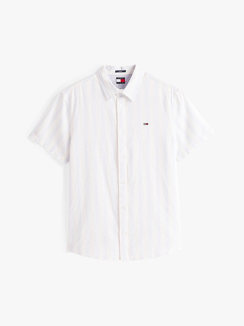 Camicia regular fit in misto lino