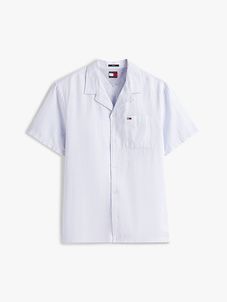 Camicia regular fit in misto lino