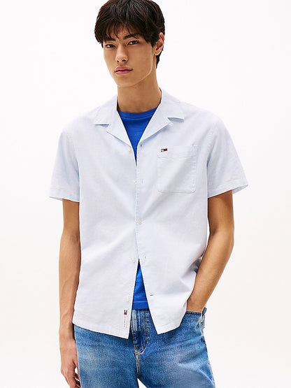 Camicia regular fit in misto lino
