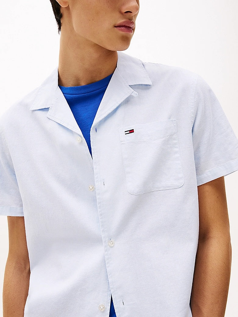 Camicia regular fit in misto lino