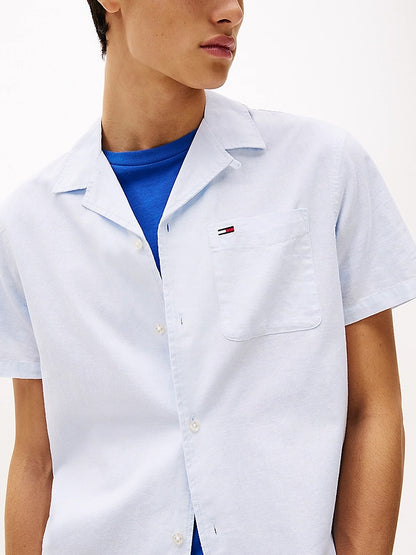 Camicia regular fit in misto lino
