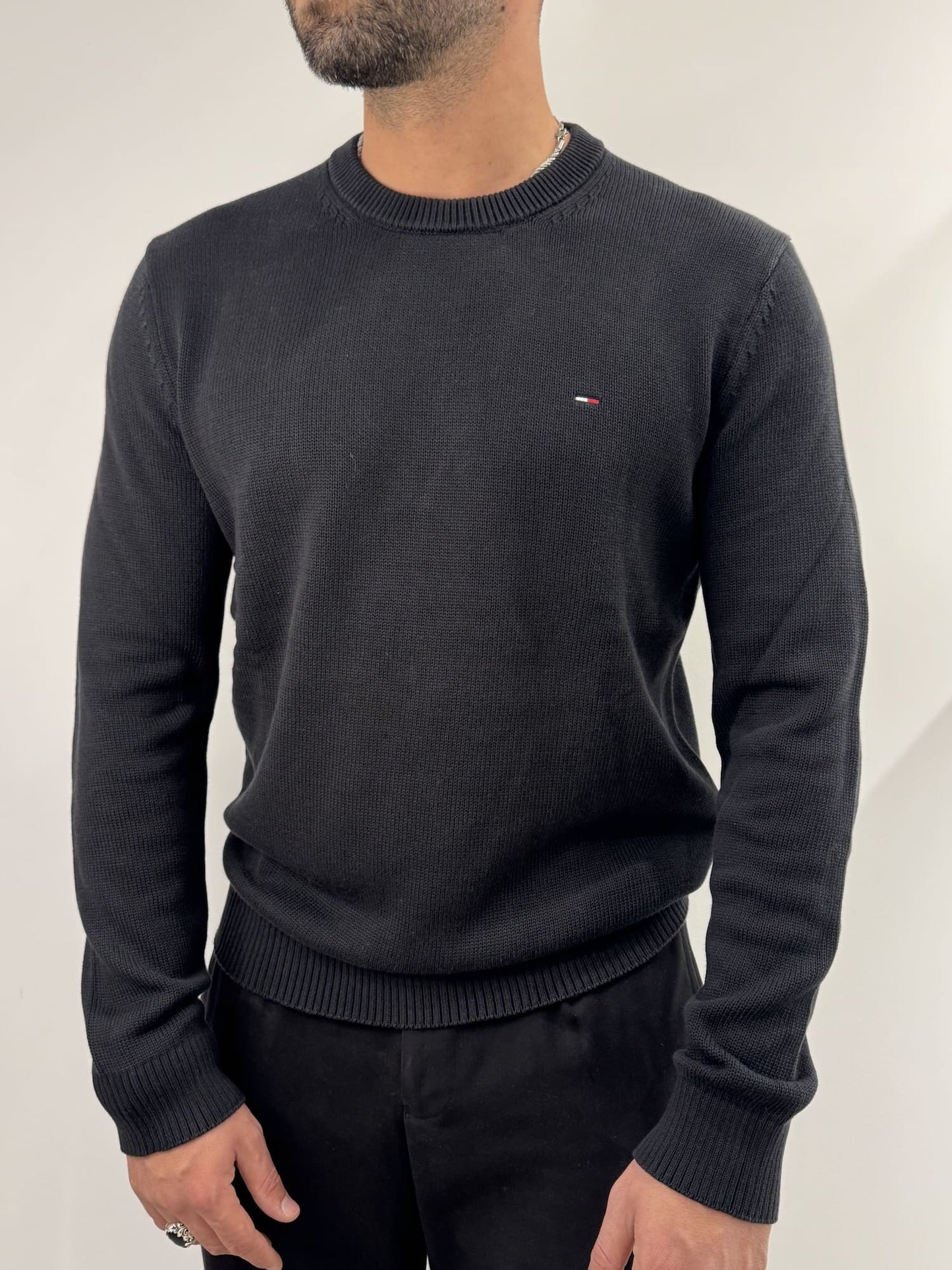 Pullover slim fit Black Tommy Jeans