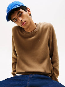 Pullover slim fit Beige Tommy Jeans