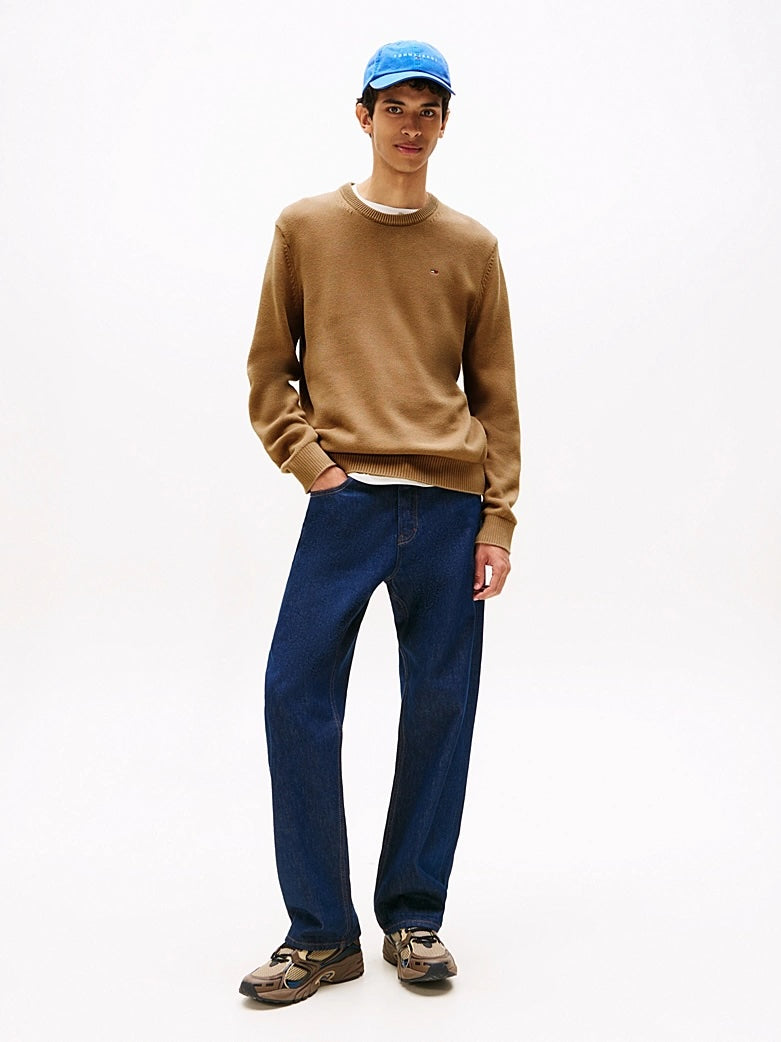 Pullover slim fit Beige Tommy Jeans