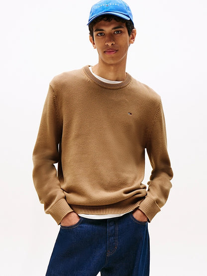 Pullover slim fit Beige Tommy Jeans