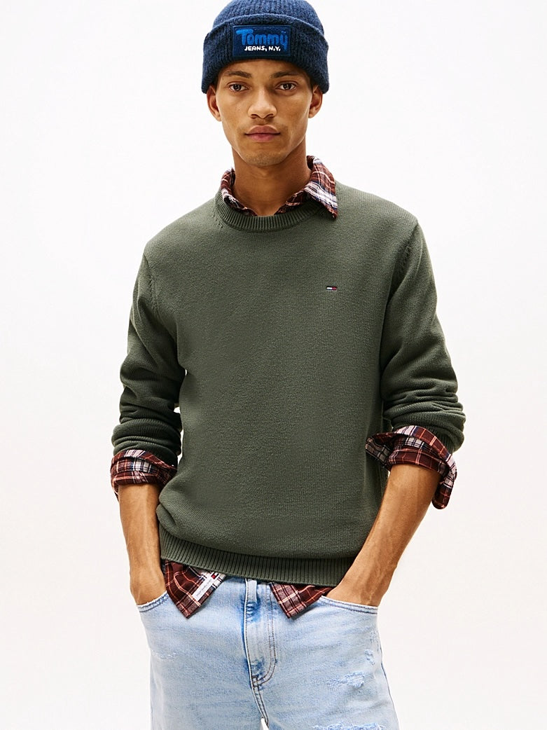 Pullover slim fit Green Tommy Jeans
