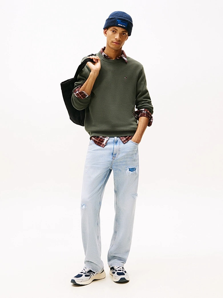 Pullover slim fit Green Tommy Jeans