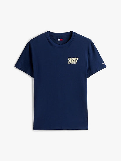 T-shirt con logo in rilievo sul retro