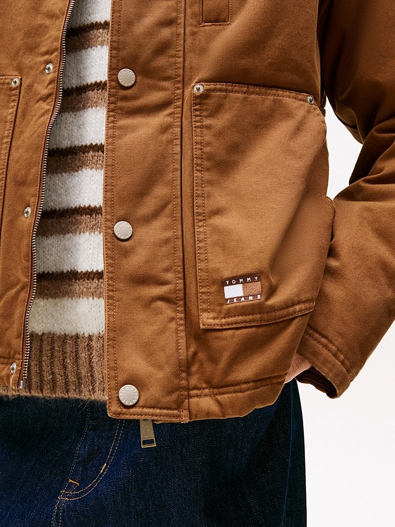 Giacca in stile da lavoro con fodera in sherpa
