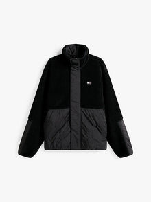 Giacca relaxed fit in sherpa trapuntata