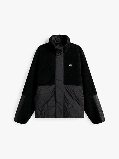 Giacca relaxed fit in sherpa trapuntata