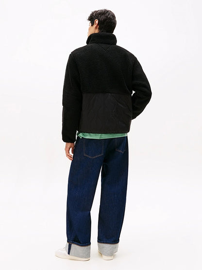 Giacca relaxed fit in sherpa trapuntata