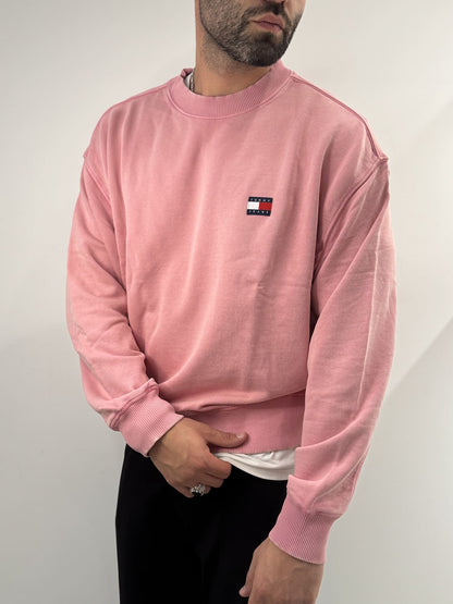 Felpa Classic anni '90 con logo tono su tono Tommy Jeans