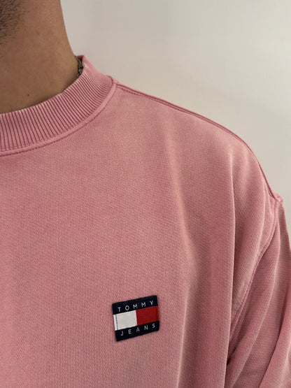 Felpa Classic anni '90 con logo tono su tono Tommy Jeans