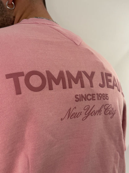 Felpa Classic anni '90 con logo tono su tono Tommy Jeans
