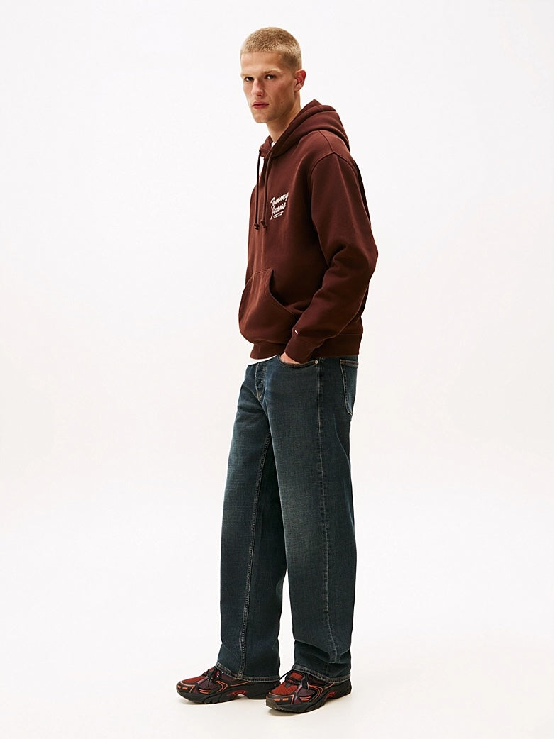 Felpa relaxed fit con cappuccio e grafica