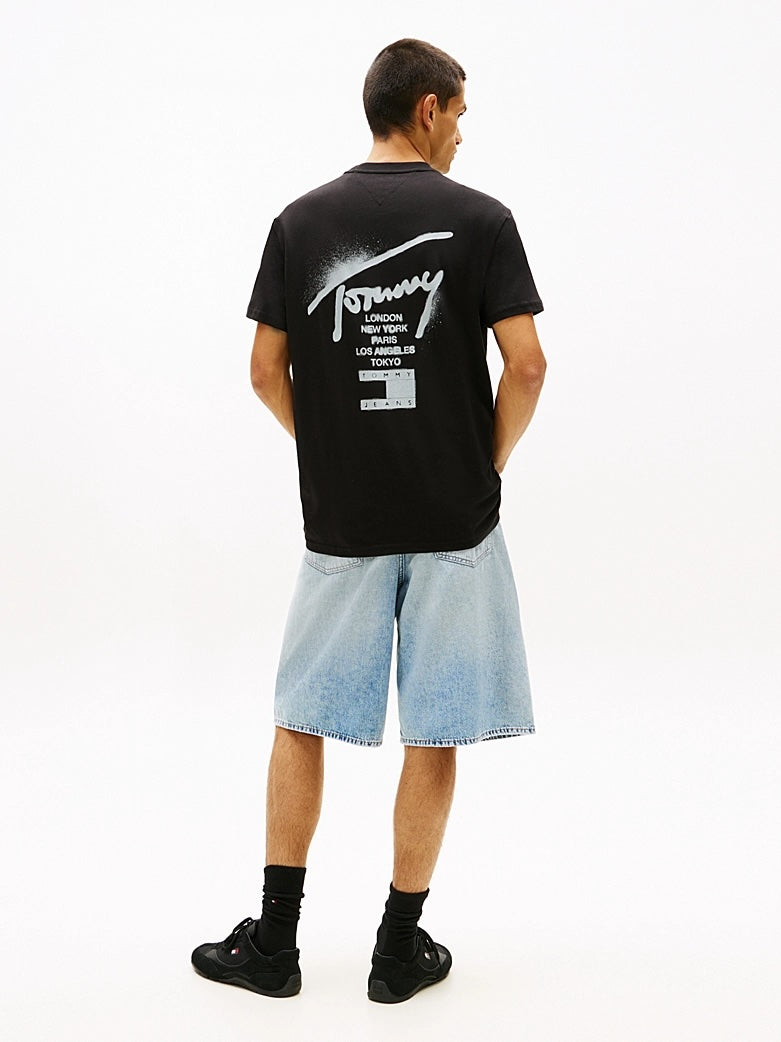 T-shirt Signature con logo sul retro Tommy Jeans
