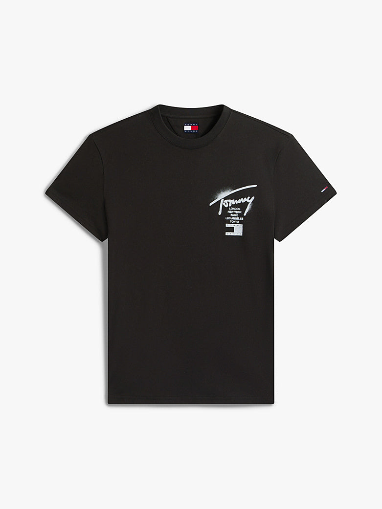 T-shirt Signature con logo sul retro Tommy Jeans