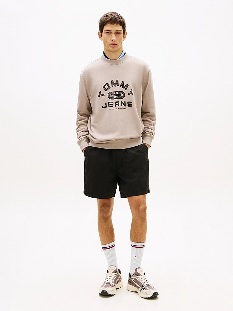 Felpa in spugna con grafica Tommy Jeans