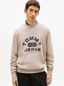 Felpa in spugna con grafica Tommy Jeans