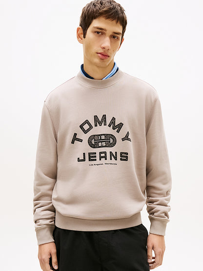 Felpa in spugna con grafica Tommy Jeans