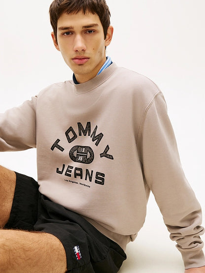 Felpa in spugna con grafica Tommy Jeans