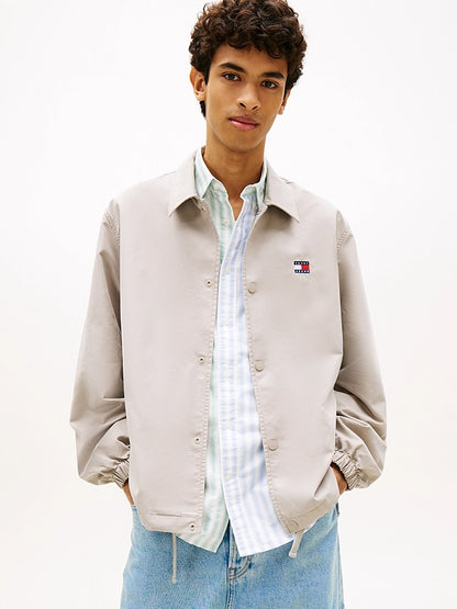 Sopracamicia in twill con logo tommy jeans