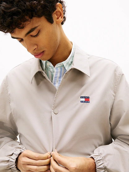 Sopracamicia in twill con logo tommy jeans