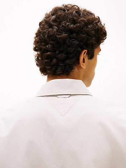 Sopracamicia in twill con logo tommy jeans