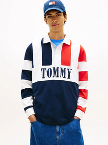 Polo rugby relaxed fit color block Tommy Jeans