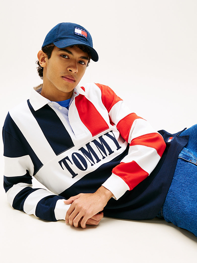 Polo rugby relaxed fit color block Tommy Jeans