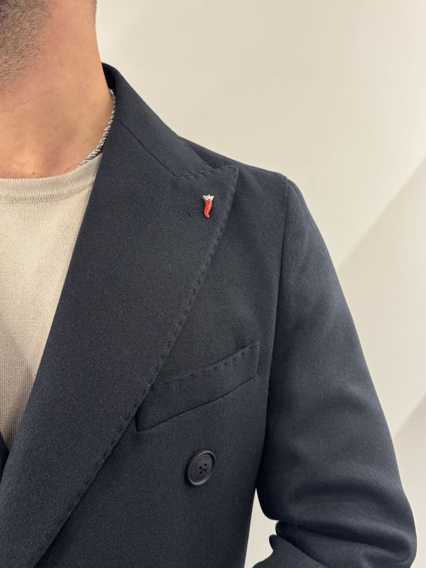 Cappotto Mulish doppio petto blu