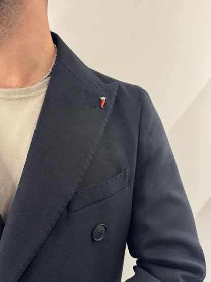 Cappotto Mulish doppio petto blu