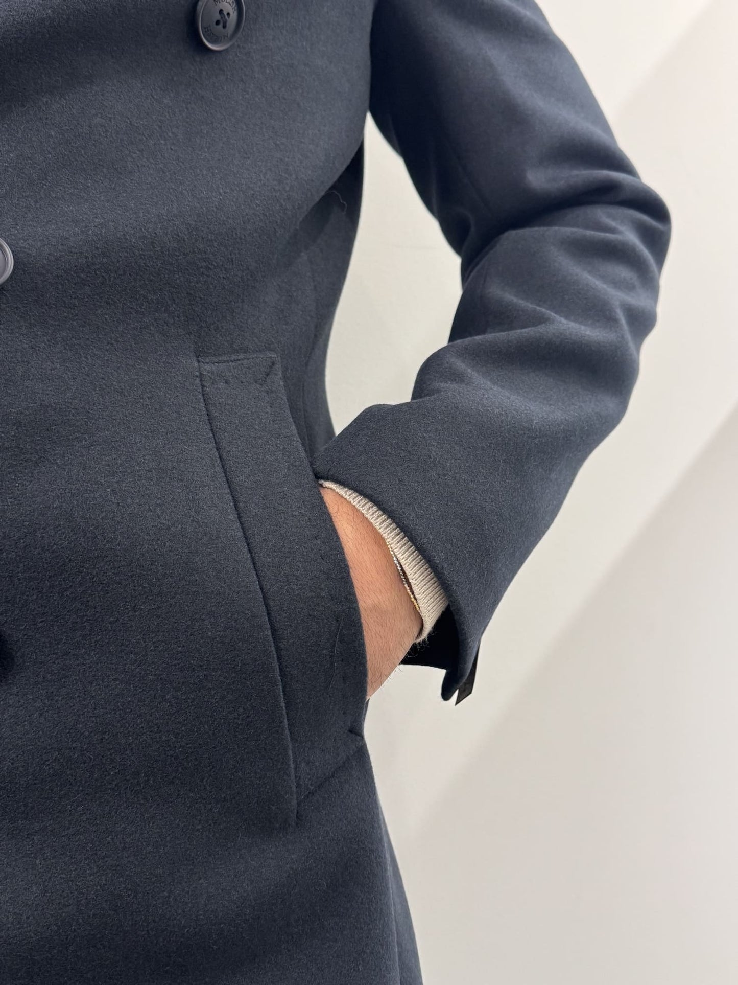 Cappotto Mulish doppio petto blu